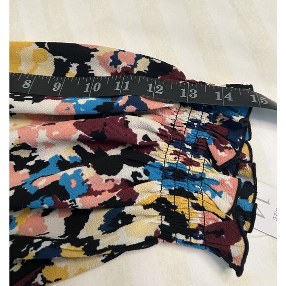 NWT Donna Morgan Off The Shoulder Printed Short Sleeve Midi Dress 14/Med - Picture 15 of 16